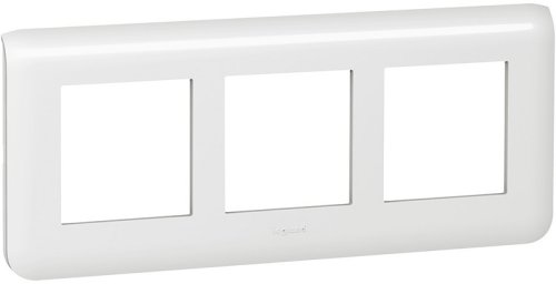 Рамка горизонтальная Legrand Mosaic 3-м. 6 мод. белый картинка